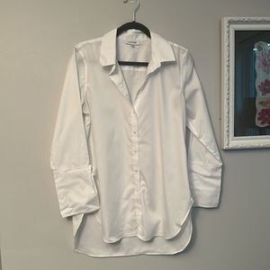 Calvin Klein White Cotton Button down With Flared sleeves Women’s M